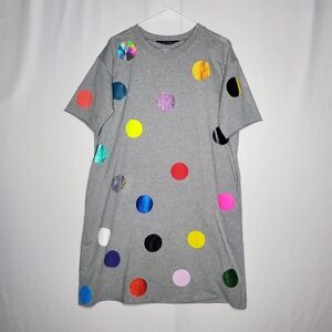 Starstyling Dress Small Oversized Rainbow Polka Dot Whimsy Artsy Dopamine Boho